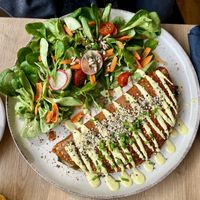 the exceptional chicpea omelette!  at Easy Peasy in Berlin