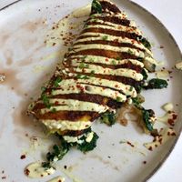 Omelette mit Spinat at Easy Peasy in Berlin