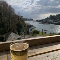 A cider with a view   at Old Ferry Inn in Fowey