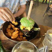 Vegan burger  at New York 3 in Benidorm