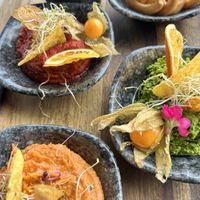 3x hummus selection   at New York 3 in Benidorm