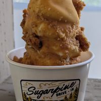 coconut-vanilla soft serve with cardamom graham crunch and peanut butter magic shell at Sugarpine Drive-In in Troutdale