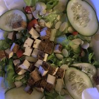 Smoked tofu salad was super yum!  at Castaways in St Croix