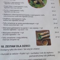 Vegetarian/vegan menu at Hello Vietnam 2 in Warsaw