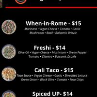 Vegan Options 4/2022 at Urban Pie in Cedar Falls