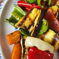 Cooked vegetables at Fish and Grill Dunava in Vidin