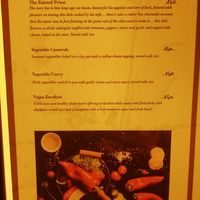 Explicitly vegan option on menu (a rarity in Kalkan) at Seaport Restaurant in Kalkan