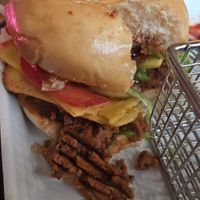 Bohnenbrei auf Brot at B - Burger BAR in Bremerhaven