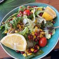 mixed salad with lentils and lemon dressing at Green Taste in Innsbruck