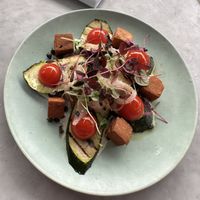 Warm tomato saladd  at Cote - Ealing in West London