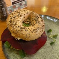 Beetroot Carpaccio  at Tony New York City Bagels in Amsterdam