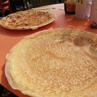 Pannenkoeken (appel-rozijn en naturel) at Theehuis Rhijnauwen in Bunnik