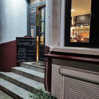 Front of the restaurant at Gandalf Food in Podgorica