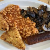 Vegan breakfast (includes toast & vegan butter too)   at Alfredo & Sue's in Bexhill-on-sea
