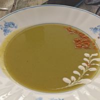 Pea cream soup at Amora Silvestre in Castelo Branco