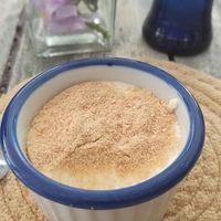 Serradura, typical Portuguese dessert at Amora Silvestre in Castelo Branco