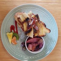 Vegan French Toast at The Good Earth Cafe in Dunedin