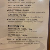 fancy tea options!  at Blossom Vegetarian in Renton