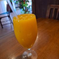 Mango smoothie at Blossom Vegetarian in Renton