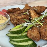 Fried oyster mushroom  at Good Night in Woodstock