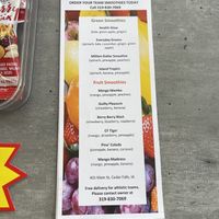 Menu  at The Shakery Smoothie Bar in Cedar Falls