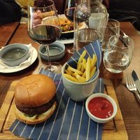 Vegan Burger (and vegan red wine!) at Cote in South East London