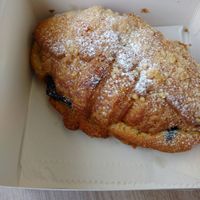 Blueberry marzipan filled croissant  at Number Eight Bakehouse in Darlington