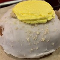 Iced Lemon doughnut   at Number Eight Bakehouse in Darlington