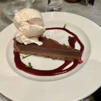 Chocolate praline tart  at Cote in Horsham