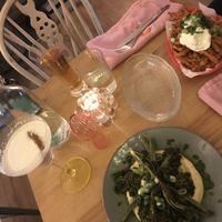 Dinner at Tams and cocktail with homemade baileys - all delicious   at Tam's Kitchen in Paignton