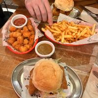 vegan chicken burgers  at 7Bone Burger Co in Coventry