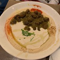 Hummus mushrooms at Hummus Bar - Oktober in Budapest