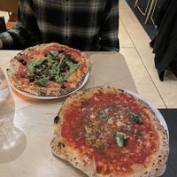 The ‘NDUJA ORTOLANA and MARINARA with vegan cheese.   at Rudy's in London