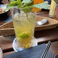 Green tea ice tea.  at Mama Vegan in Berlin