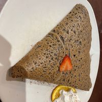 the cream is not vegan  at Le Casse-Crêpe Breton in Quebec
