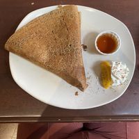 Buckwheat crepe (whipped cream is not vegan)  at Le Casse-Crêpe Breton in Quebec