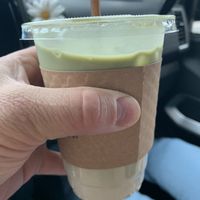Iced Matcha with Oatmilk  at Bear's Cup in Bolton Landing