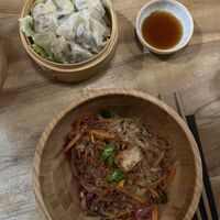 Noodle with tofu and vegetable dumplings   at ISTOK in Belgrade