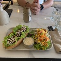 Be a dog with salad  at Sauce Tree Kuta in Kuta