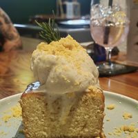 Lemon cake with ice cream at Sauce Tree Kuta in Kuta