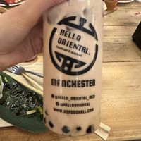 Oat milk boba tea   at Hello Oriental in Manchester