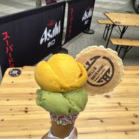 Matcha and mango ice cream  at Hello Oriental in Manchester