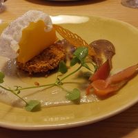 Galette de millet racines d'hiver at L'Âne Têtu in Desaignes