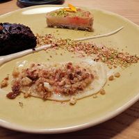 Dessert gourmand at L'Âne Têtu in Desaignes