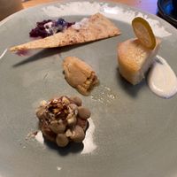 Dessert choice (I loved the candied Redcabbage)  at L'Âne Têtu in Desaignes