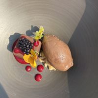 72% dark chocolate cube at Vetri Restaurant in Venice