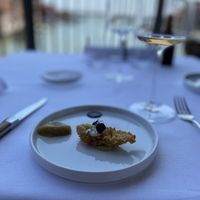 Eggplant complimentary starter   at Vetri Restaurant in Venice