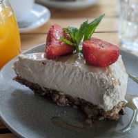 Raw Vegan Cheesecake at Zygos Urban Garden in Crete