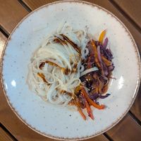 Korean Noodles at Zygos Urban Garden in Crete