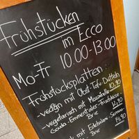 menu at Ecco in Cologne